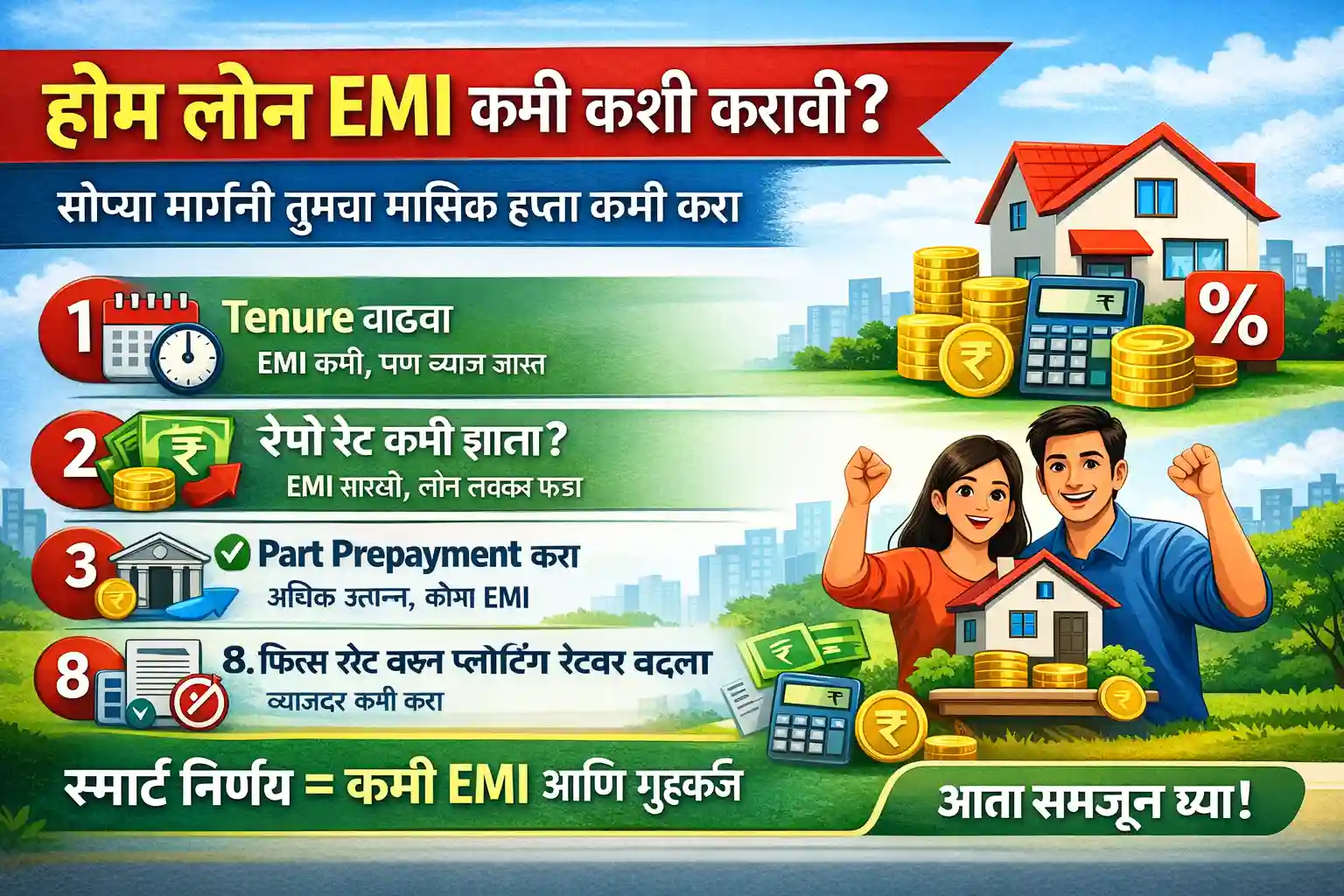 How to reduce home loan emi
